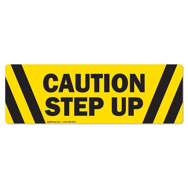 Caution Step Up 18in Non-Slip Floor Marker, 12PK, 16 in L, 16 in H, FD-2-R-16-12PK-99861